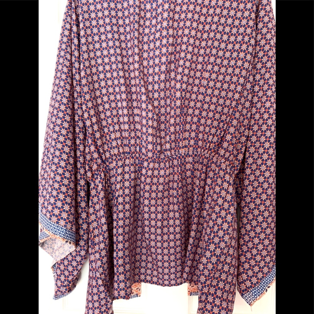 Sim & Sam Boho Hippie Kimono Tunic Purple Blue New - Picture 9 of 12